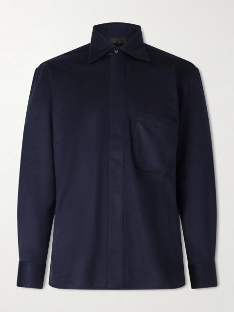 SAMAN AMEL Cashmere Shirt Jacket