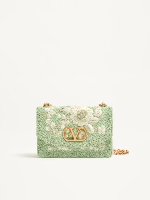 Valentino VALENTINO GARAVANI VAIN MEDIUM EMBROIDERED SHOULDER BAG