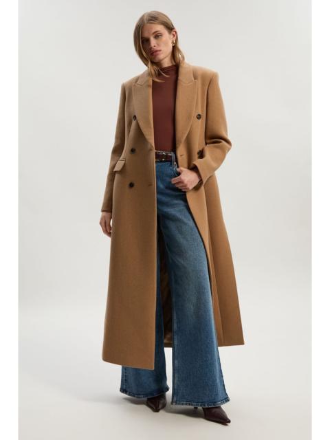 KAREN MILLEN Petite Wool Double Breasted Tailored Midi Coat