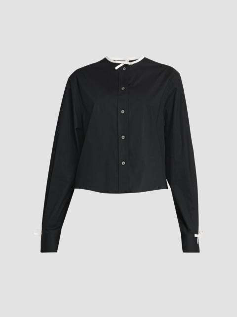 Moschino Women's Bow-Accent Poplin Blouse - Black