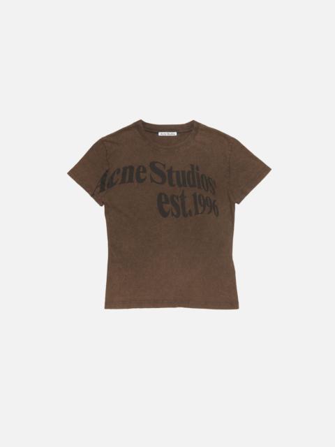 Acne Studios Projection artwork T-shirt - Almond brown