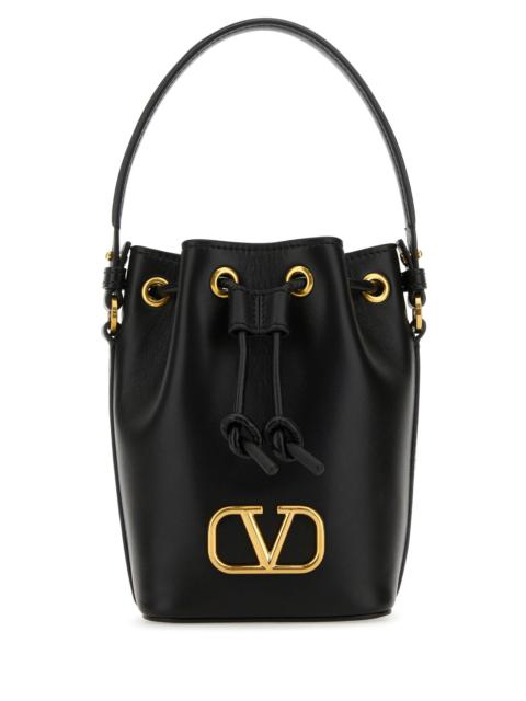 Black nappa leather VLogo Signature bucket bag