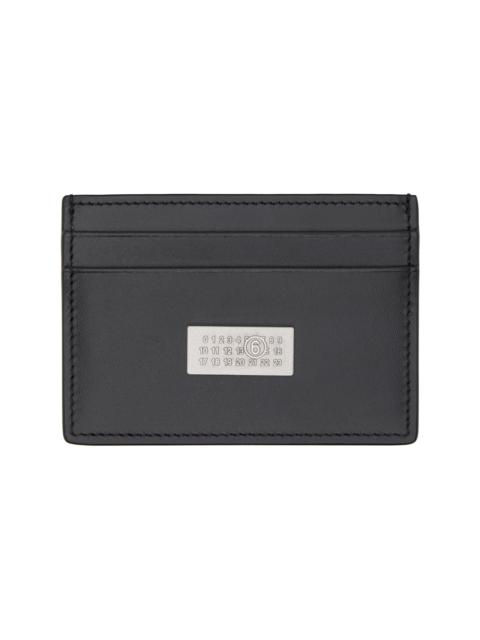 MM6 Maison Margiela Black Numeric Leather Card Holder