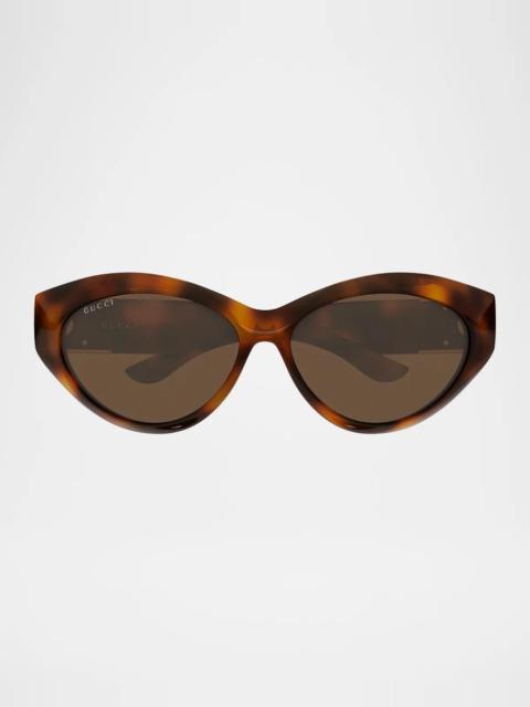GUCCI Double G 64MM Cat-Eye Sunglasses