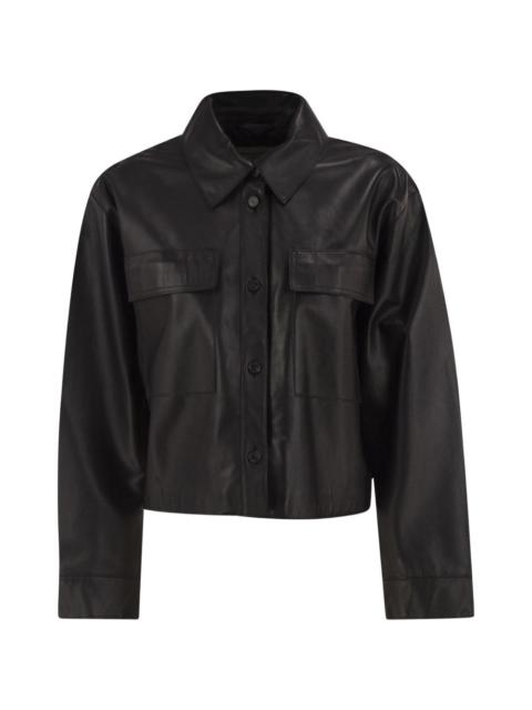 WEEKEND Max Mara cropped lamb leather jacket