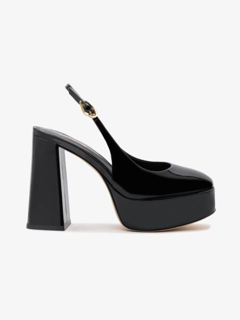Larroudé Ariana Hi In Black Patent Leather