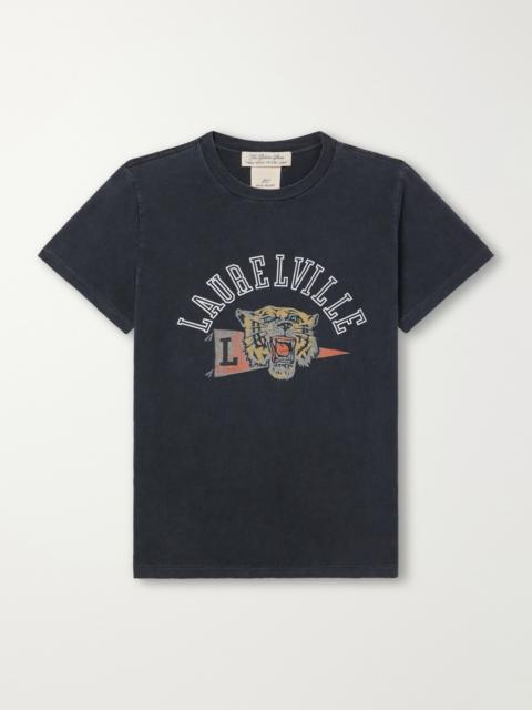 REMI RELIEF Laurel Ville Distressed Printed Cotton-Jersey T-Shirt