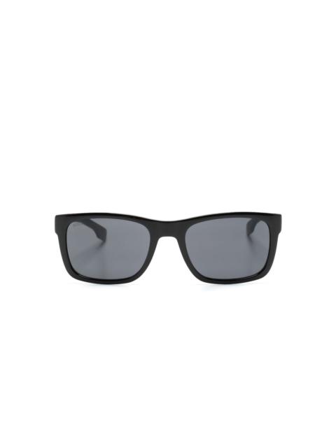BOSS logo-embossed square-frame sunglasses