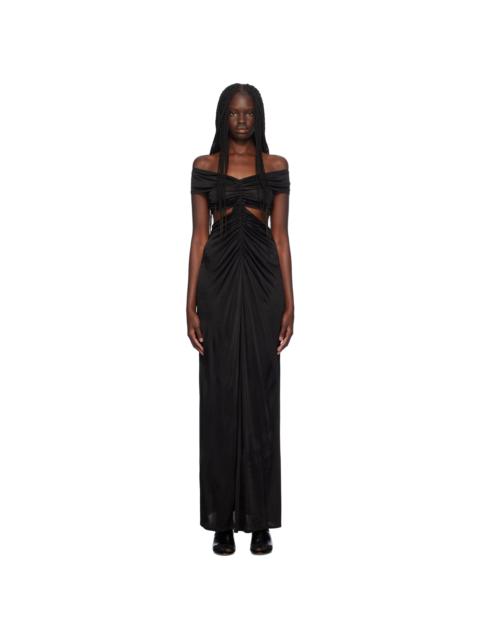 ATLEIN Black Cutout Maxi Dress