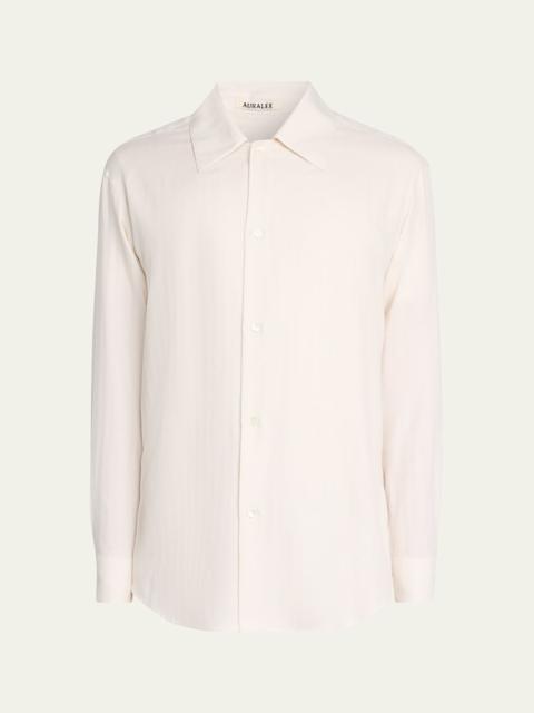 AURALEE Herringbone Wool Shirt