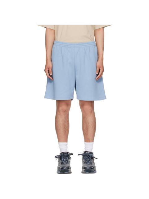 BALENCIAGA Blue Embroidered Shorts