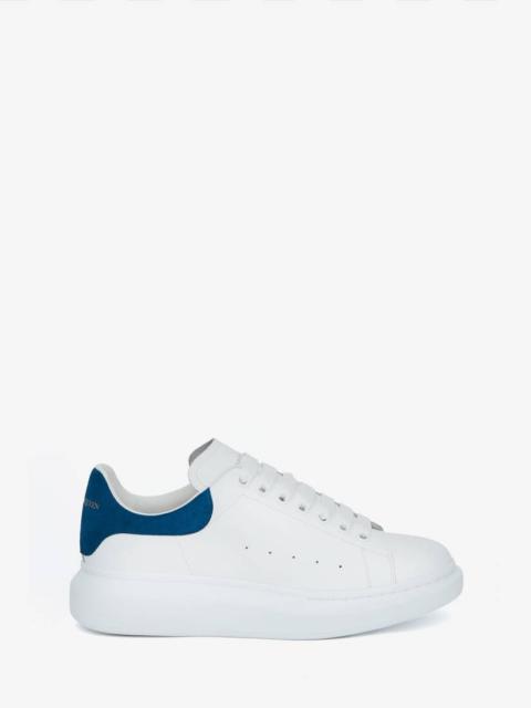 Alexander McQueen Men's Oversized Sneaker in White/paris Blue