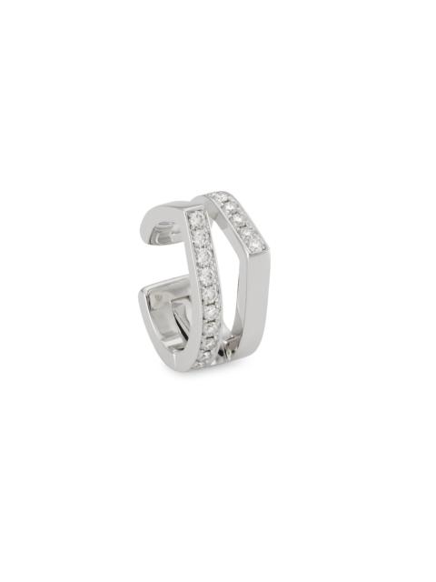 REPOSSI Women's Antifer 18K White Gold & Diamond Single Ear Cuff - Silver