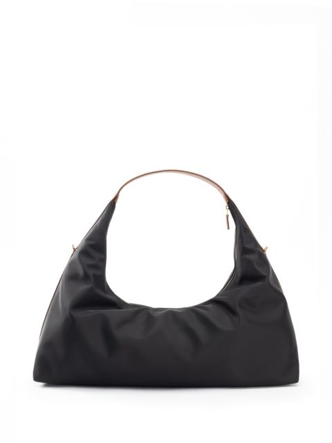 Elleme Le Nylon Large Nylon/Leather Trimming Black/Cognac