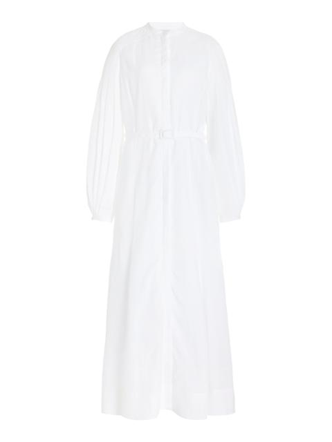 GABRIELA HEARST Lydia Dress with Slip in White Linen