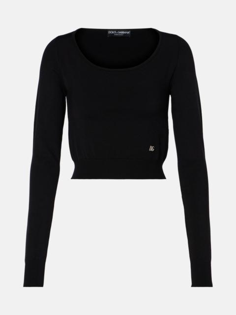 Dolce & Gabbana 늑골 니트 탑