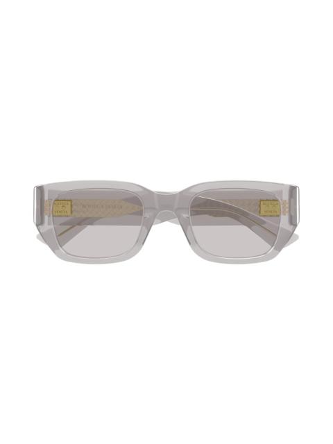 Bottega Veneta Women's Intrecciato Wirecore 52MM Rectangular Sunglasses - Grey
