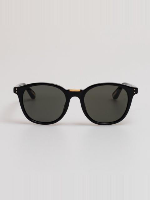 LINDA FARROW MEN'S POWELL D-FRAME SUNGLASSES IN BLACK