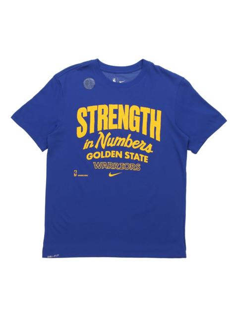 Nike Nike 골든 스테이트 전사 Mantra Dri-FIT NBA 짧은 소매 파란 CK8806-495