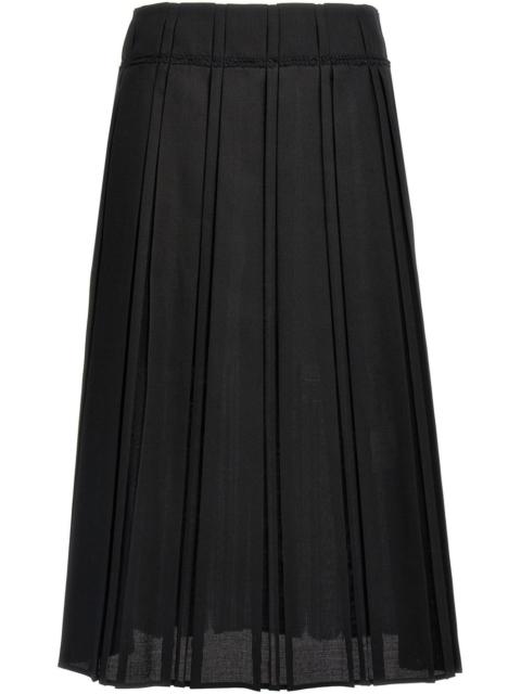 Jil Sander pleated midi skirt