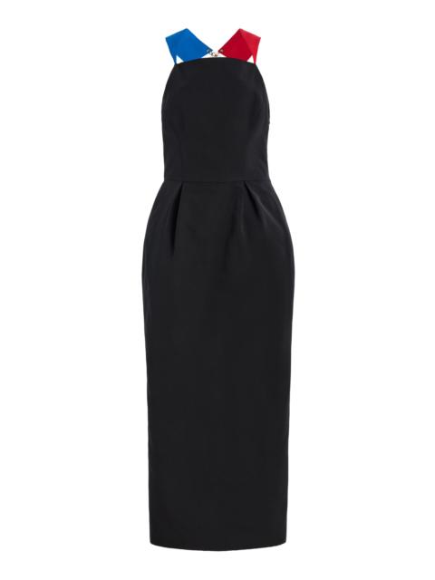 ROSIE ASSOULIN Simon Says Cotton-Grosgrain Maxi Dress multi