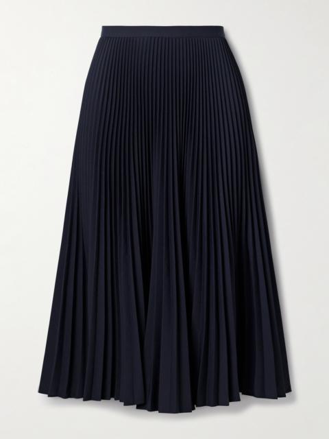 Erdem Plissé-twill Midi Skirt