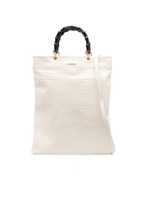 トートバッグ Jil Sander Ivory leather medium shopping bag Jil Sander Ivory leather medium shopping bag for Women