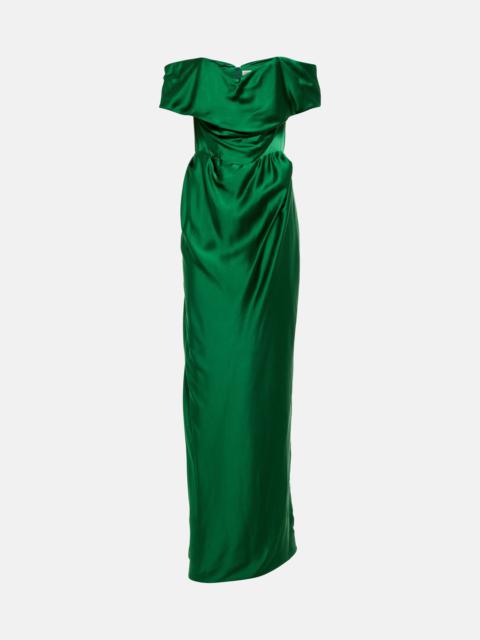 Vivienne Westwood Off-shoulder satin gown