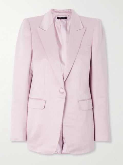 TOM FORD Cotton And Silk-blend Duchesse-satin Blazer