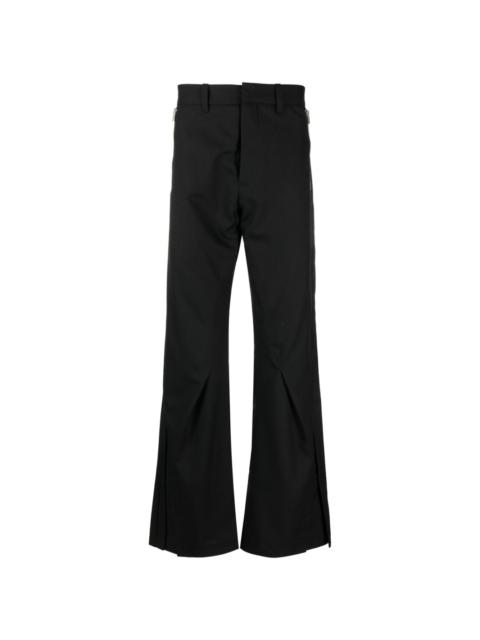 Amalgamate pleat-detail straight-leg trousers