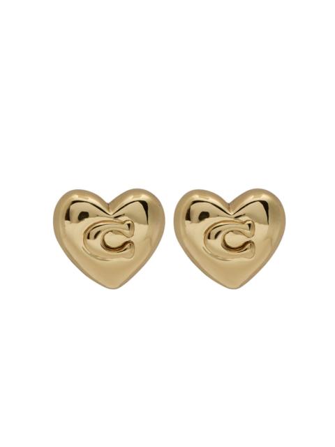 COACH Coach Heart Stud Earrings