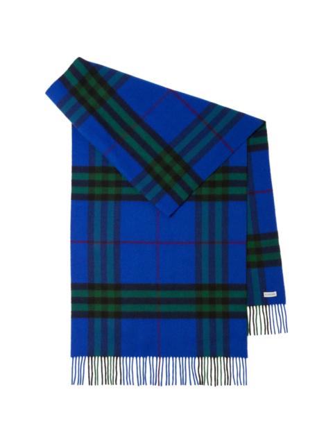 Vintage Check fringe-detailing scarf