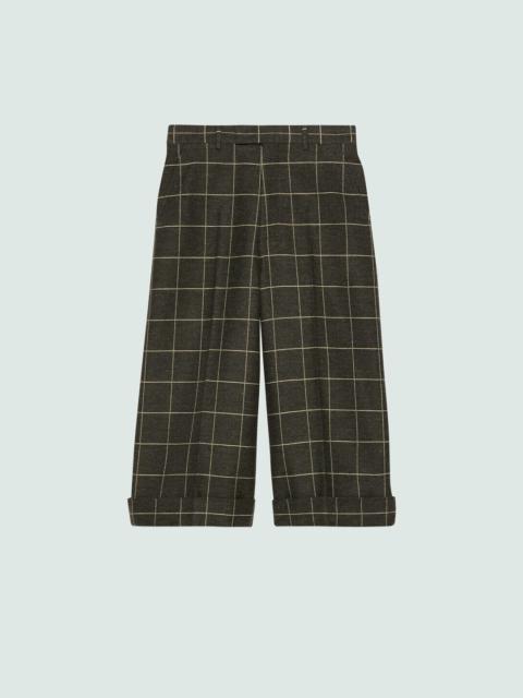 GUCCI Check wool short pant