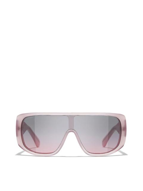 CHANEL CH5495 shield-frame acetate sunglasses
