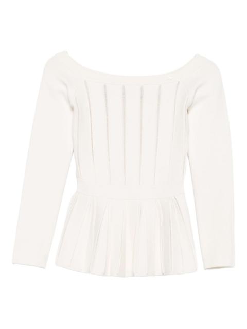 ELISABETTA FRANCHI pleated panelled top