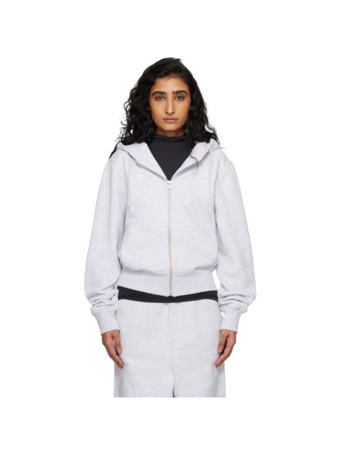 entire studios Gray Slim Zip Up Hoodie