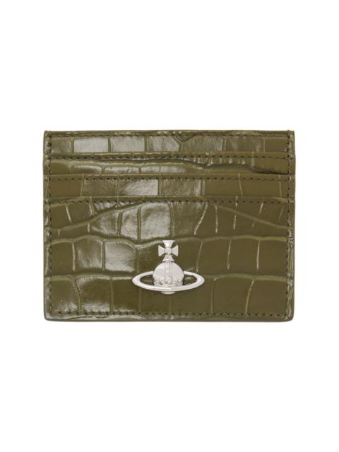 Vivienne Westwood Khaki Flat Card Holder
