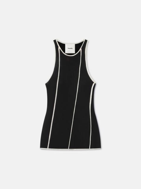 Nanushka Patchwork Mesh-Jersey Tank Top