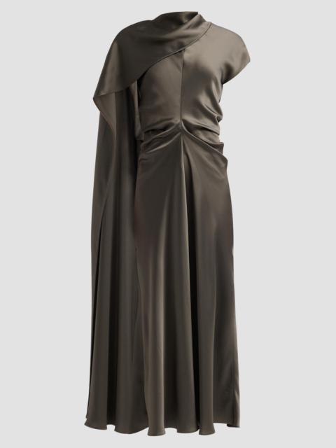 SIMKHAI Women's Jacka Mock Turtleneck Cape Midi Dress - Sea Turtle