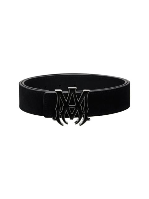 AMIRI Black 'MA' Suede 4cm Belt