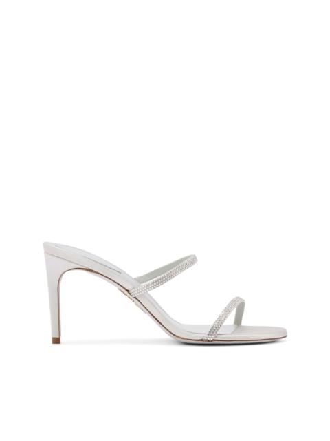 RENE CAOVILLA 100mm satin strass sandals