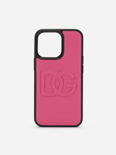 Calfskin iPhone 13 Pro cover with DG logo