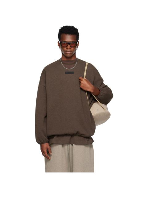 Brown Elasticized Sweatshirt