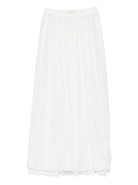 forte_forte lace-trim skirt