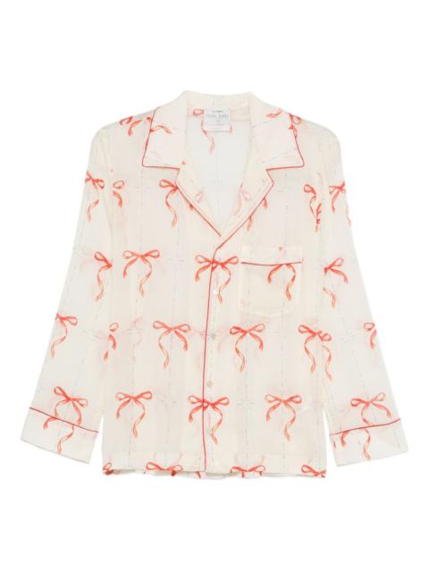 forte_forte bow-pattern shirt