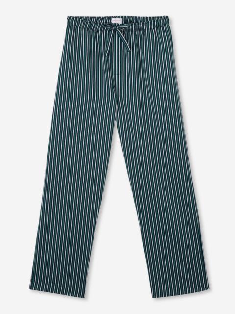 Derek Rose Men's Lounge Trousers Wellington 53 Cotton Satin Multi