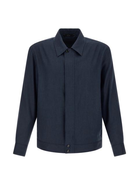 Brioni Linen wool blouson