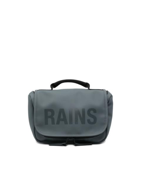RAINS logo-print wash bag