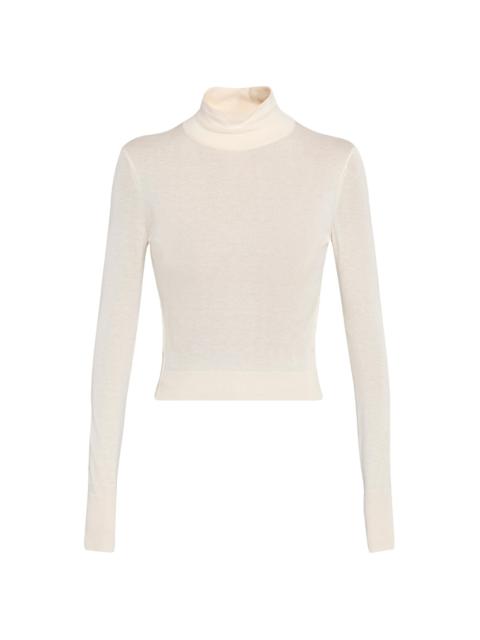 FRAME Women's Wool Slim Turtleneck Sweater - Cream