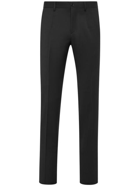 slim-fit tailored trousers